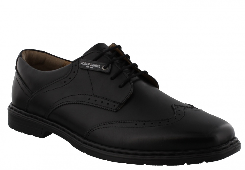 Josef Seibel Alastair 14 Lace-up Black Extra-Wide Smart Leather Shoes ...