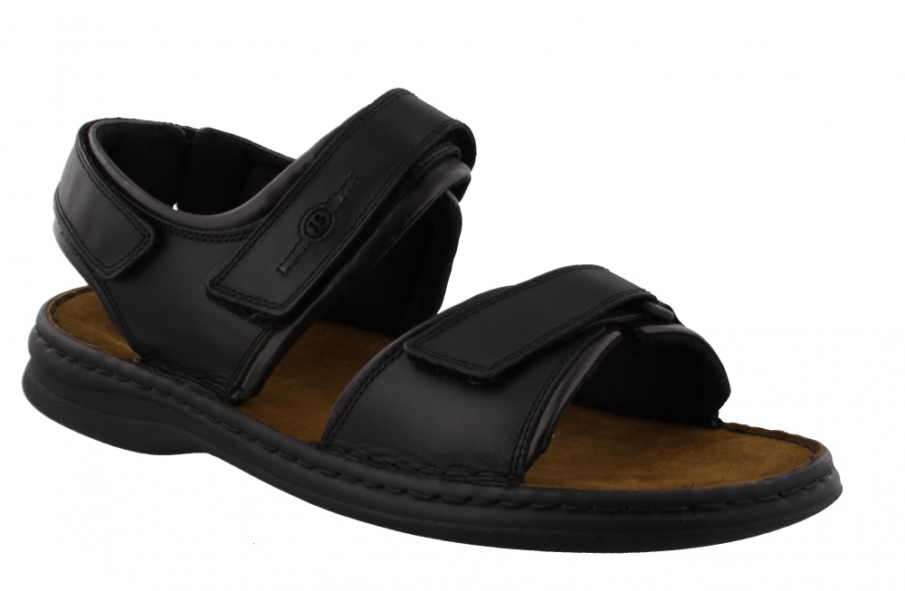 Josef Seibel Rafe Sandal Black and Brown - Bigfootshoes