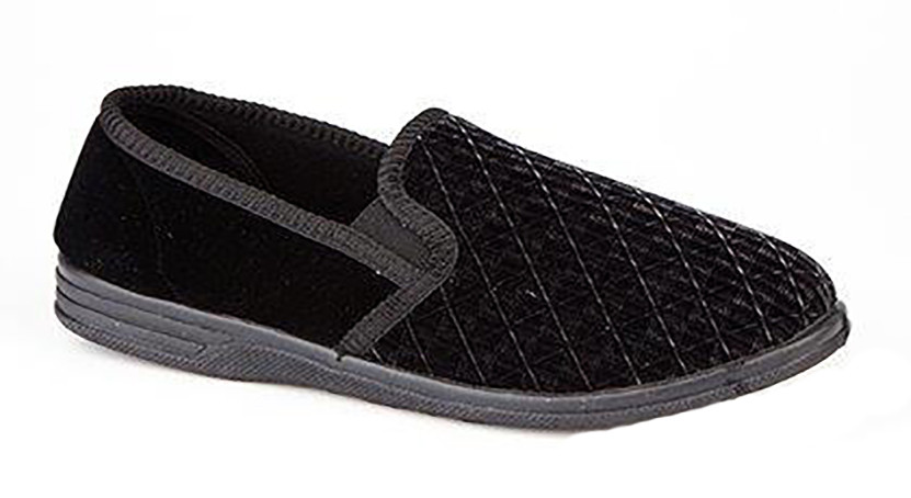 Zedzzz Kevin Slippers Black - Bigfootshoes