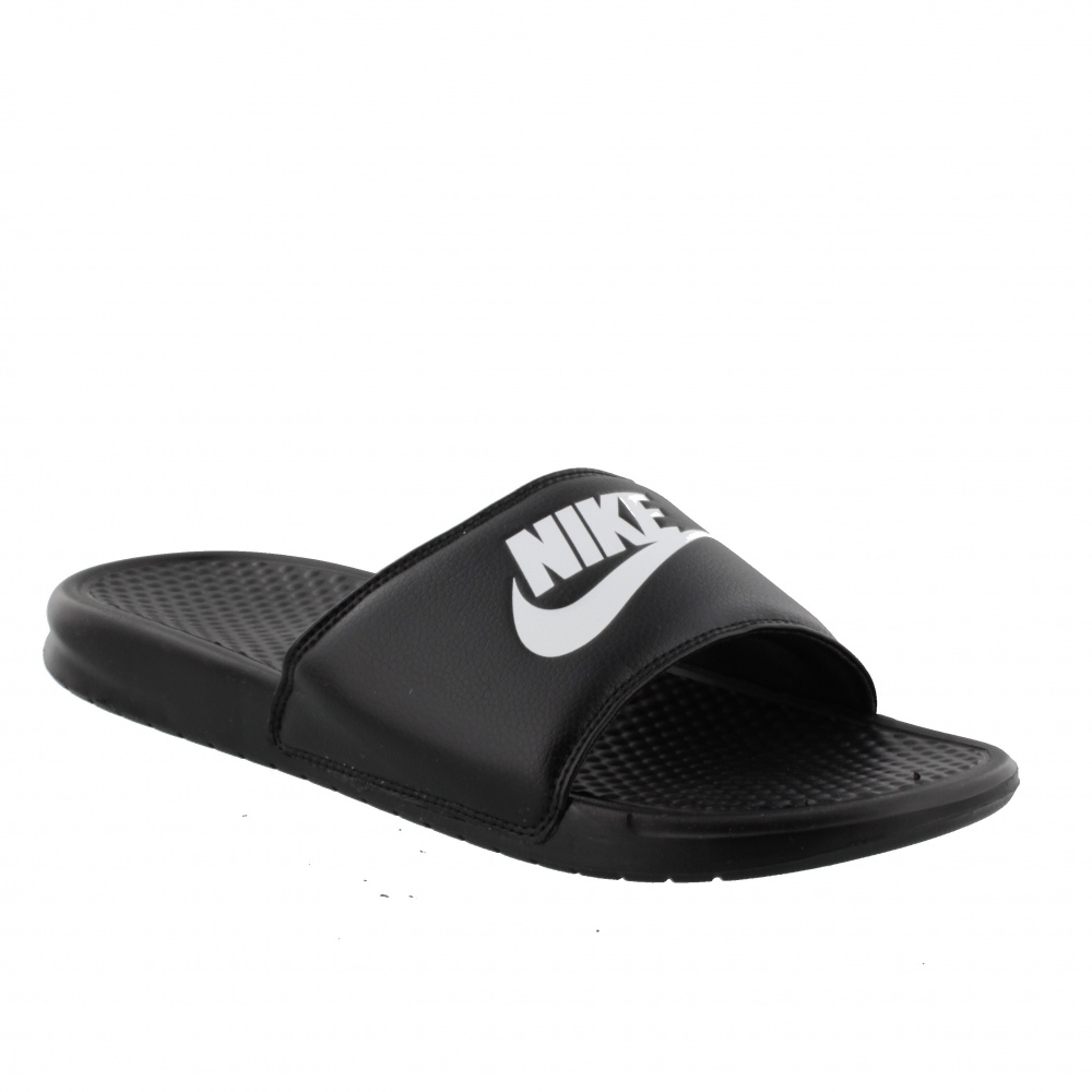 Nike Benassi Just Do It Slide Black/White - Bigfootshoes